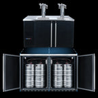 Thumbnail image #4 for Micro Matic USA Pro-Line MDD58W-E-C Dual-Temperature Two-Section Wine Cooler Dispenser, Self-Contained, 8 1/6 Barrel Capacity, 59.5-Inch