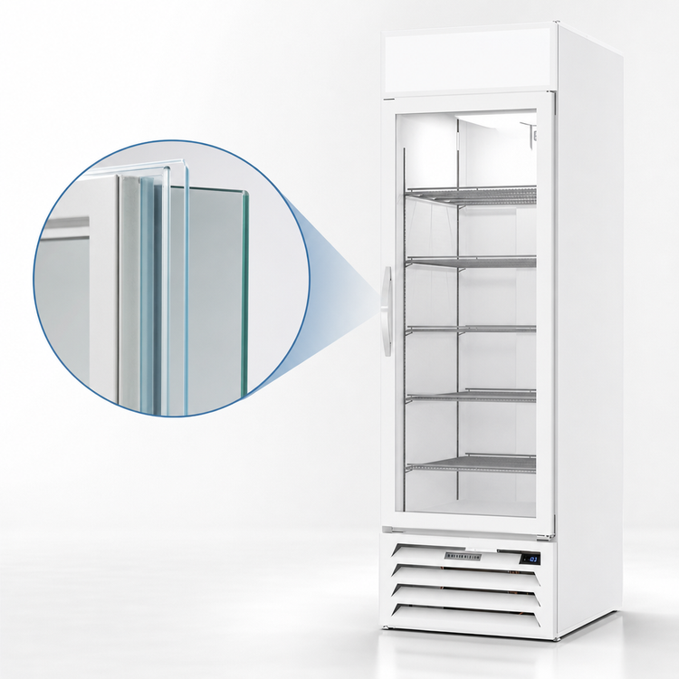 Product image #4 for Beverage-Air MarketMax IQ 1-Section Reach-In Glass Door Freezer Merchandiser, White, 23.32 Cu. Ft.
