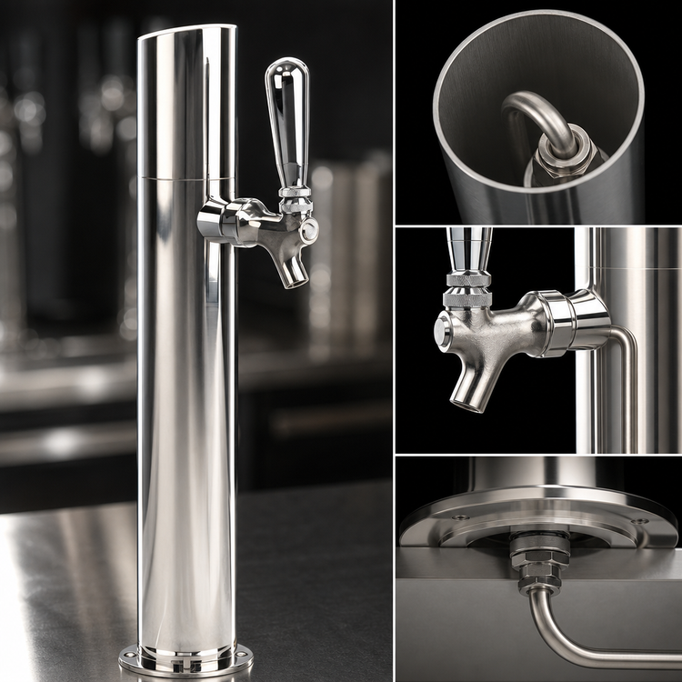 Product image #4 for Skyline 1-Faucet Countertop Glycol-Cooled Stainless Steel Draft Beer Tower