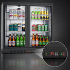 Thumbnail image #4 for Koolmore BC-2DSL-BK Two-Section Back Bar Refrigerator, 7.4 Cu. Ft., Black, Sliding Glass Doors