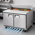 Thumbnail image #4 for Everest Refrigeration EPBNR2 Two-Section Sandwich Prep Table, 47-1/2 Inch, 13 Cu. Ft., Rear-Mounted Self-Contained R290 Refrigeration
