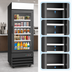 Thumbnail image #4 for KoolMore One-Section Glass Door Merchandiser Refrigerator, 23 Cu. Ft., Bottom-Mount, Black