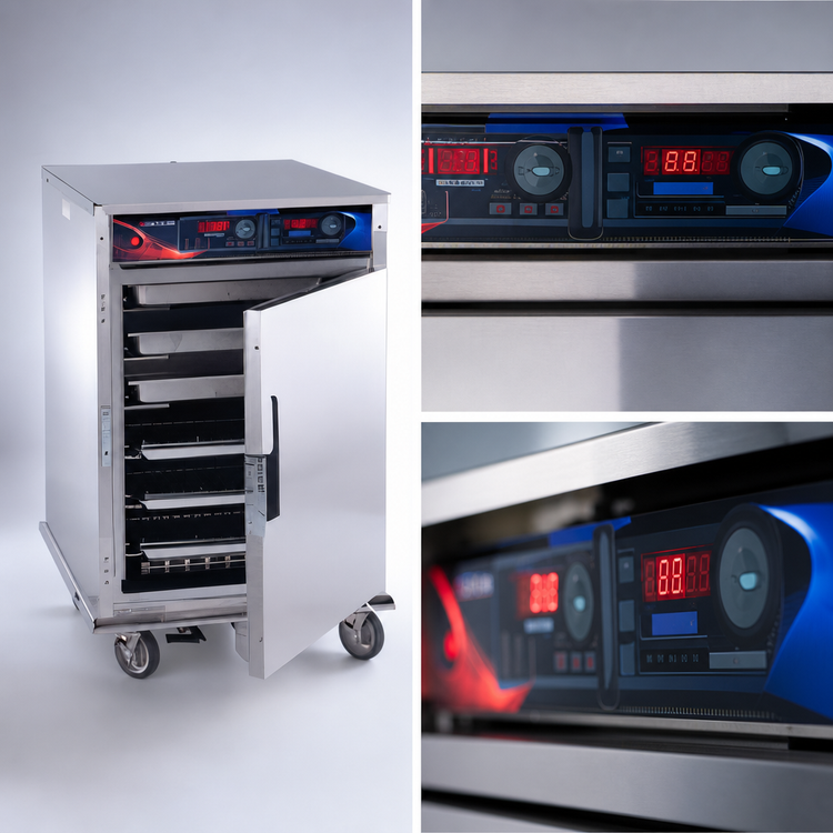 Product image #4 for Cres Cor Roast-N-Hold AquaTemp Half-Size Mobile Cook and Hold Convection Oven, 208V, 1-Phase