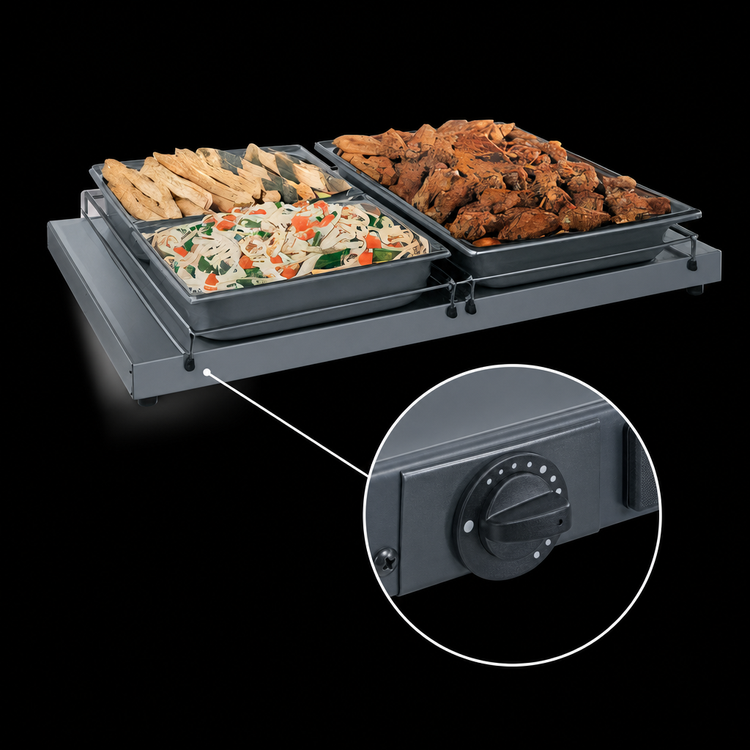 Product image #4 for Hatco Glo-Ray 72-Inch Freestanding Heated Shelf, 6-Inch Deep, Adjustable Thermostat