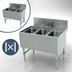 Thumbnail image #4 for Advance Tabco Prestige 3-Compartment Stainless Steel Underbar Sink Unit with Deck Mount Faucet