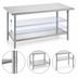 Thumbnail image #4 for Advance Tabco 144-Inch x 36-Inch 16-Gauge 430 Stainless Steel Flat Top Work Table with Adjustable Undershelf
