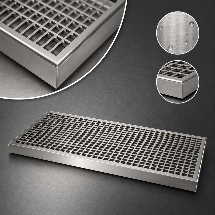 Product image #4 for Micro Matic Surface Mount Stainless Steel Drip Tray Trough, 20 x 8 Inches