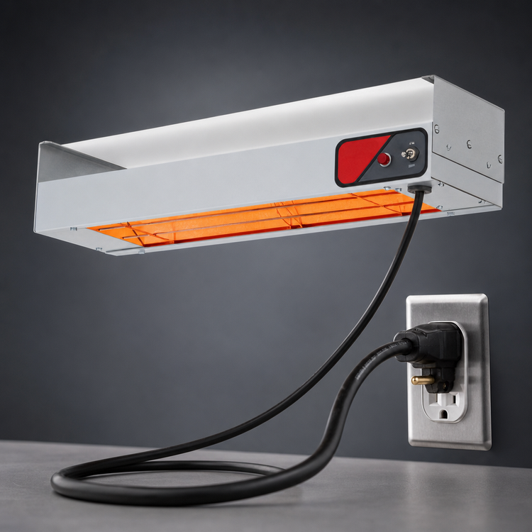 Product image #4 for Nemco 72-Inch Single Unlighted Infinite-Control Strip Heater with Cord and Plug