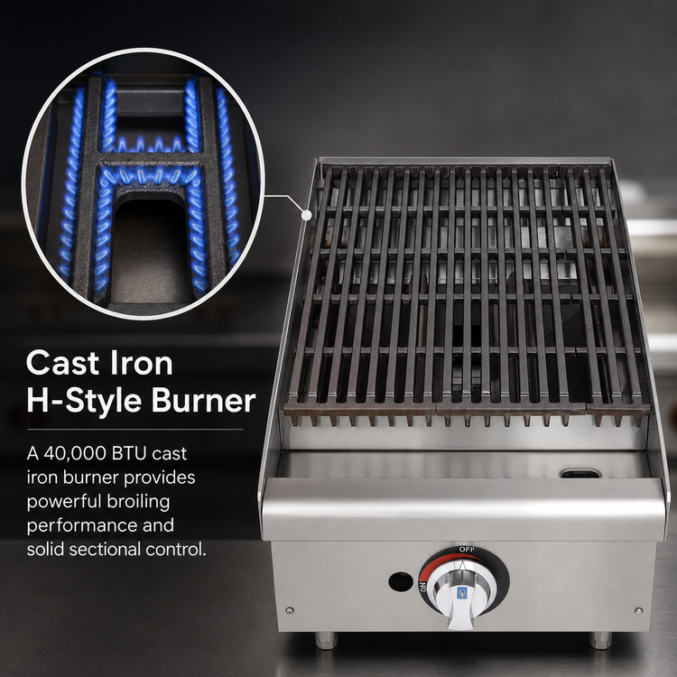 Product image #4 for Star-Max 15-Inch Countertop Radiant Gas Charbroiler