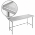 Thumbnail image #4 for Advance Tabco 108-Inch x 30-Inch 14-Gauge 304 Stainless Steel Work Table with Open Base
