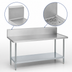 Thumbnail image #4 for Duke 144-Inch x 36-Inch Stainless Steel Work Table with 10-Inch Marine Edge Riser and Galvanized Undershelf