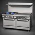 Thumbnail image #4 for Southbend S-Series 60-3/4-Inch Gas Restaurant Range with 2 Open Burners, 48-Inch Griddle, and 2 Cabinet Bases
