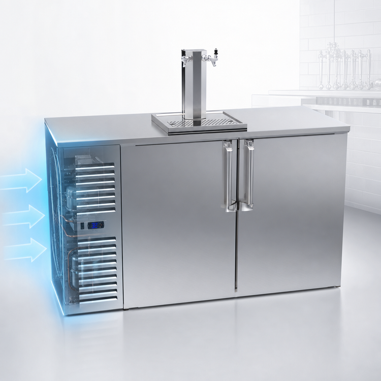 Product image #5 for Krowne 60-Inch Two-Section Self-Contained Direct Draw Draft Beer Cooler