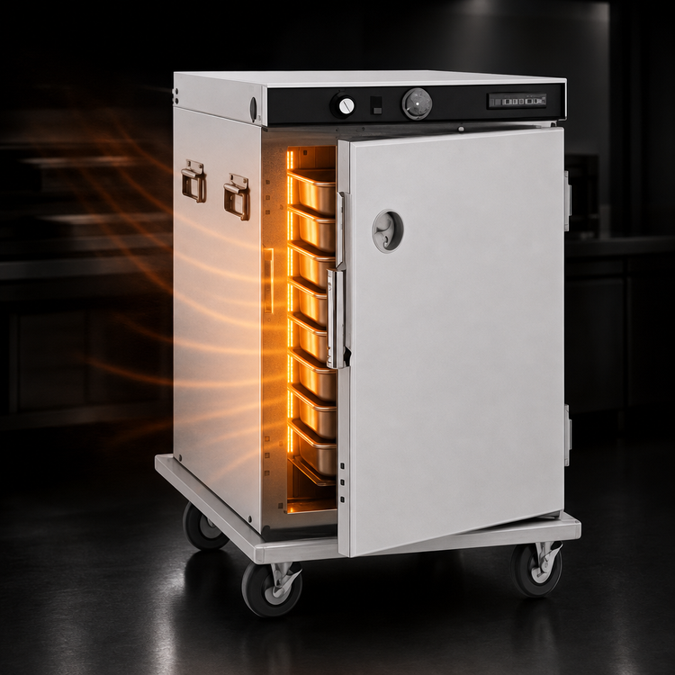 Product image #4 for Cres Cor Correctional Mobile Heated Half-Height Insulated Holding Cabinet for 8 18 x 26 Pans
