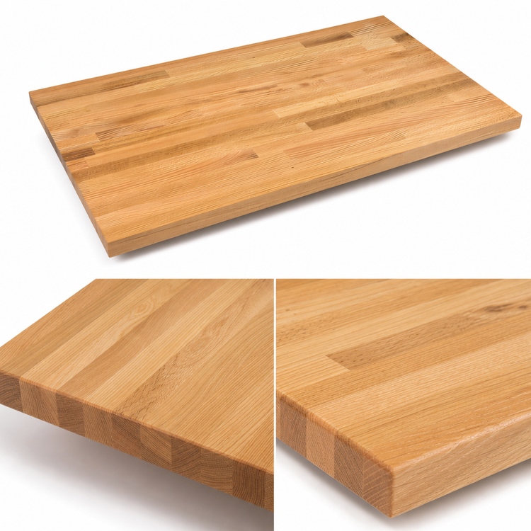 Product image #4 for John Boos Appalachian Red Oak Blended Edge Grain Island Countertop, 108 x 36 x 1-1/2 Inch, Varnique Finish