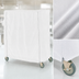 Thumbnail image #4 for Metro White Uncoated Knitted Polyester Banquet Cart Cover, 48 x 18 x 54 Inches