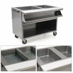 Thumbnail image #4 for Eagle Group Spec-Master SPHT2CB-120 Mobile Sealed Well Hot Food Table, 2 Wells, 12 x 20-Inch, Sliding Door Cabinet, 120V