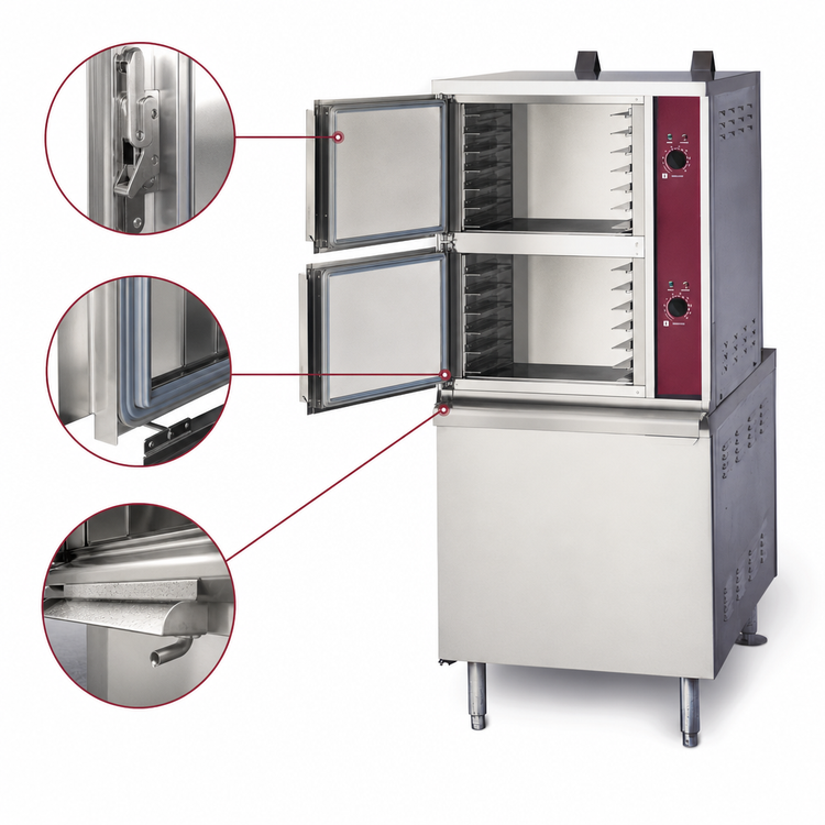 Product image #4 for Crown GCX-10-24 Two-Compartment Full-Size Gas Convection Steamer