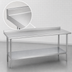 Thumbnail image #4 for Duke 84-Inch x 24-Inch Stainless Steel Work Table with 1-1/8-Inch Straight Riser and Galvanized Undershelf