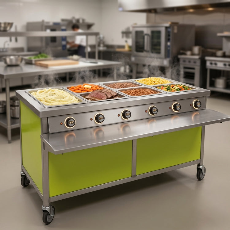 Product image #3 for Director's Choice DCS6-HFU-C-3 Mobile Hot Food Table, 6-Pan, 3-Phase Electric