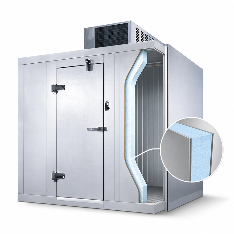 Product image #4 for Indoor Floorless Walk-In Cooler, 8 Ft x 6 Ft, Top-Mount Self-Contained R-448A