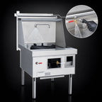 Thumbnail image #4 for Town Equipment EcoDeck E-1-SS Waterless Gas Wok Range, 1 Chamber, Integral Sink, Chinese Swing Faucet
