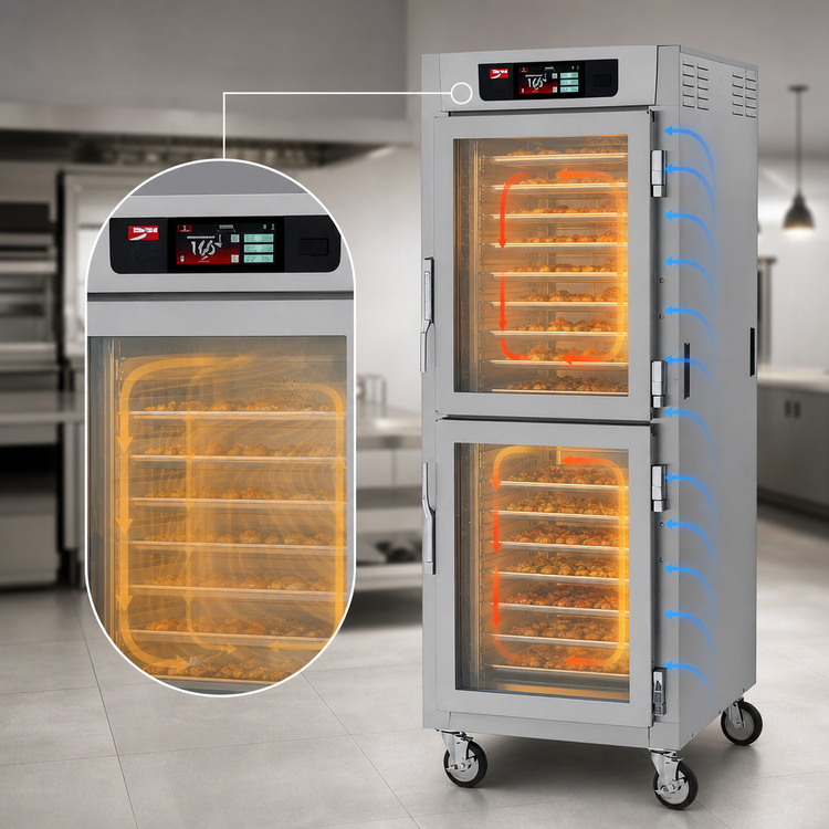 Product image #4 for Metro C5 8 Series Full-Height Controlled Temperature Heated Holding Cabinet with Dutch Double-Pane Tempered Glass Doors, 35-Pan Capacity