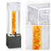 Thumbnail image #4 for Cal-Mil Midnight Bamboo 3-Gallon Square Beverage Dispenser with Ice Chamber and Drip Tray