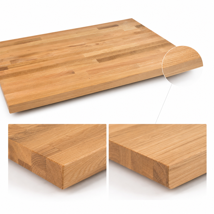 Product image #4 for John Boos Appalachian Red Oak Blended Rail Edge Grain Island Countertop, 84 x 30 x 1-1/2 Inch, Penetrating Oil Finish