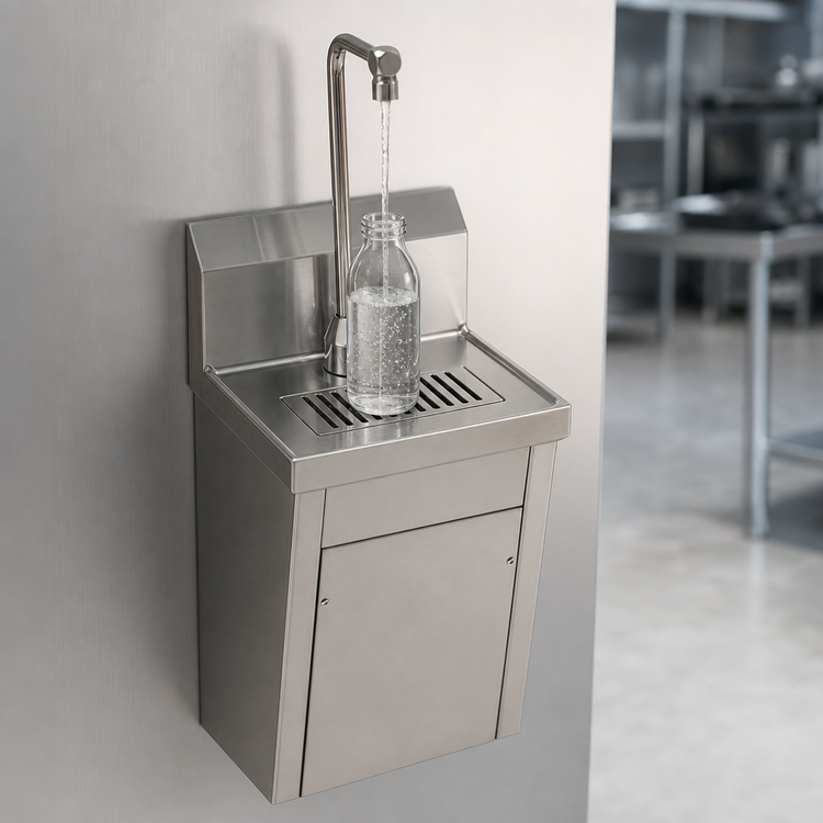 Product image #4 for Eagle Group Wall-Mounted Hands-Free Bottle Filler Station with 8-Inch Clearance