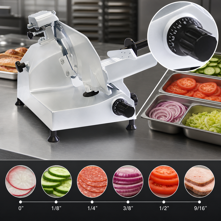 Product image #4 for Chefmate by Globe C9 Compact Manual Food Slicer with 9-Inch Knife