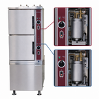 Thumbnail image #4 for Southbend (Middleby) Southbend Steam GSX-10HE-SB Gas Convection Steamer, 2 Compartments, 10-Pan Capacity, 24-Inch Cabinet Base