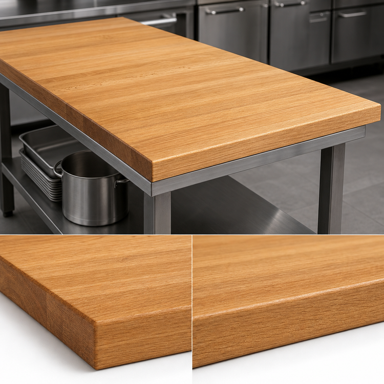 Product image #4 for John Boos Appalachian Red Oak Edge Grain Island Countertop, 96 x 38 x 1-1/2 Inch, Penetrating Oil Finish