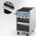 Thumbnail image #4 for Dante Series 24-Inch Floor Model Radiant Gas Charbroiler with Round Rod Grate and Open Cabinet Base