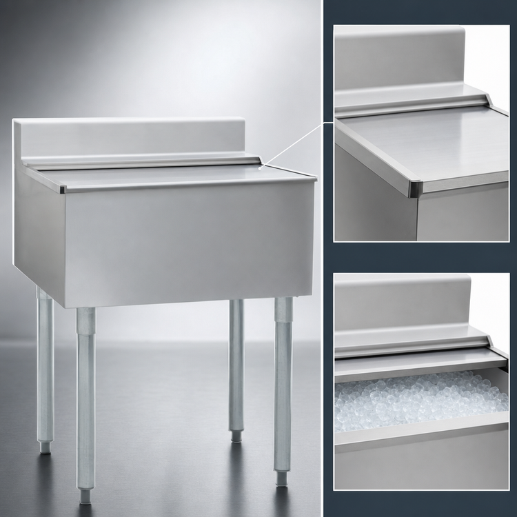 Product image #4 for Eagle Group 2200 Series 42-Inch Underbar Ice Bin/Cocktail Unit, 180 lb Capacity