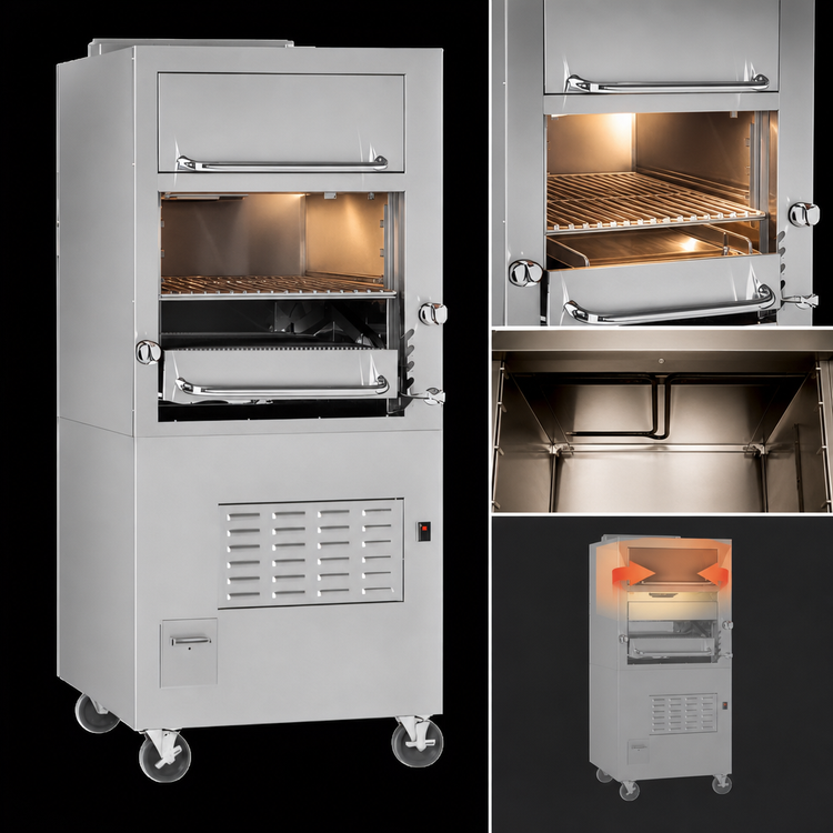 Product image #4 for Southbend Platinum Single Deck Range Match Infrared Upright Broiler with Standard Oven Base and Overhead Warming Oven, 32 Inch, Gas