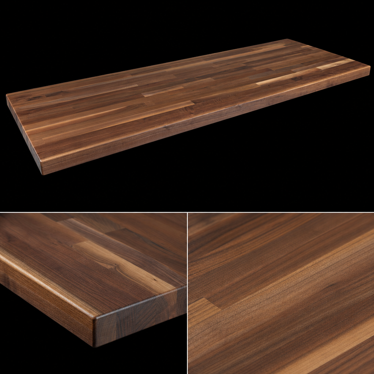 Product image #4 for John Boos Boos Block American Black Walnut Kitchen Countertop, 96" x 25", 1-1/2" Thick, Oil Finish