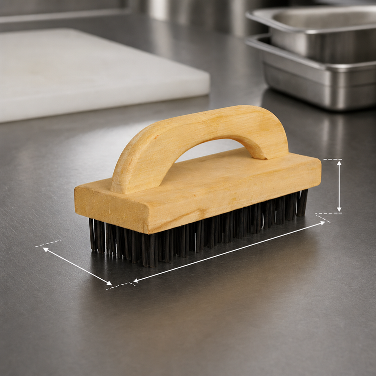 Product image #4 for Winco Butcher Block Brush with Steel Bristles, 9-1/4 x 3-3/4 x 1 Inches