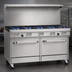 Thumbnail image #4 for Southbend Ultimate 60-Inch Gas Restaurant Range with 9 Open Burners, 2 Cabinets, and Hi-Shelf