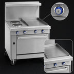 Thumbnail image #4 for Imperial (Middleby) Spec Series IHR-GT24-2-E-M 36-Inch Electric Countertop Range with 2 Round Elements and 24-Inch Thermostatic Griddle