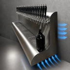 Thumbnail image #4 for Perlick Corporation 3076-23 Modular Wall-Mount Air-Cooled Draft Beer Dispensing Tower, 23-Faucet, Stainless Steel, 69"W x 22-3/4"H