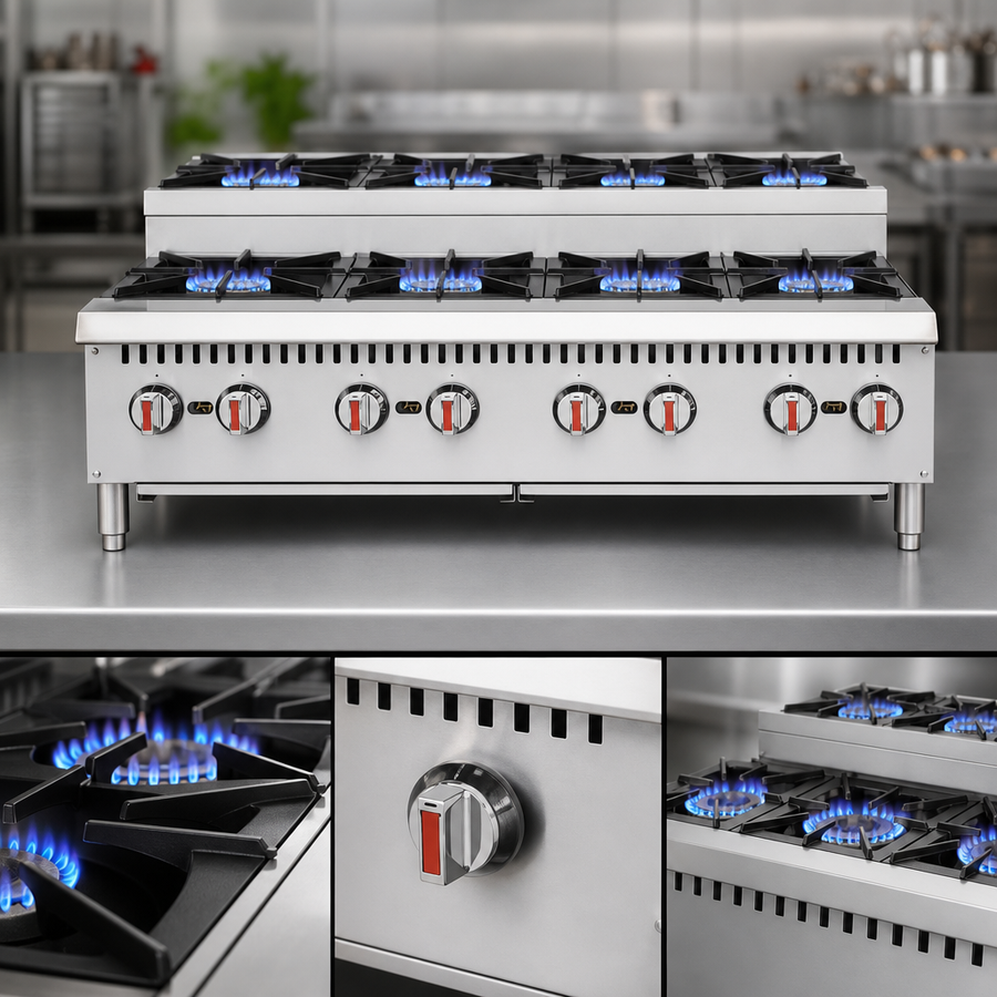 Eight Open Burners