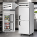 Thumbnail image #4 for Everest Refrigeration ESRFH2 One-Section Dual Temperature Reach-In Refrigerator/Freezer Combo with Top-Mounted Compressor and Half Doors