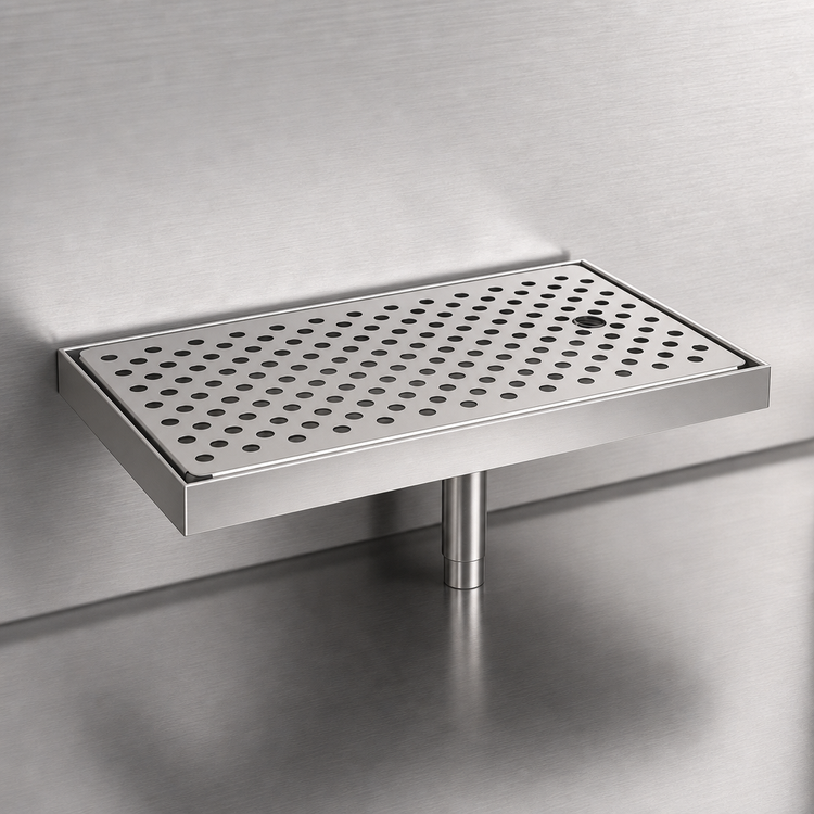Product image #4 for Glastender Surface Mount Stainless Steel Drain Pan, 14 Inch W x 8 Inch D