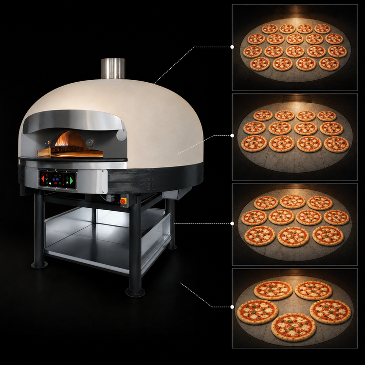 Product image #4 for Morello Forni Indoor Gas-Fired Round Pizza Oven with 59-Inch Cooking Diameter and Stand Base