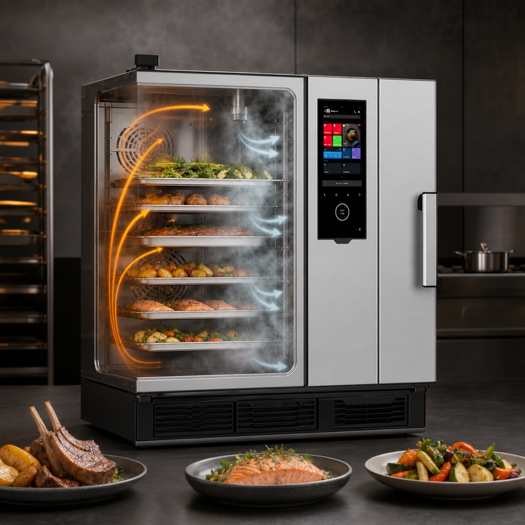 Product image #4 for UNOX SPEED-X Electric Self-Washing Combi Speed Oven, Floor Model, 10 GN 2/3 Tray Capacity