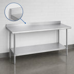 Thumbnail image #4 for Duke Manufacturing 316S-3684-2R 84-Inch x 36-Inch 16-Gauge 300 Series Stainless Steel Work Table with 1-1/8-Inch Riser and Undershelf