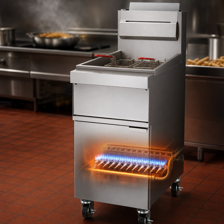 Product image #5 for Vulcan GRM Series 21-Inch Free-Standing Gas Fryer, 85-90 lb Capacity, Millivolt Controls