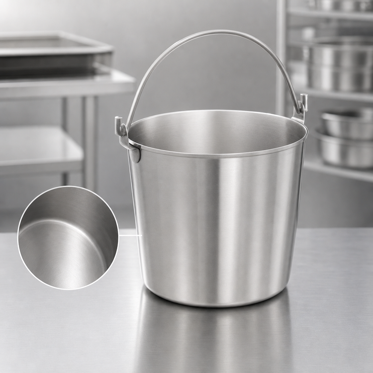 Product image #4 for Vollrath 13-Quart Tapered Stainless Steel Utility Pail with Handle