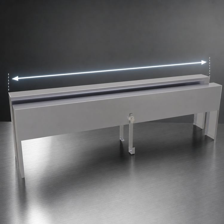 Product image #4 for Glastender DSRC-43 43-Inch Double Speed Rail Locking Cover, Stainless Steel